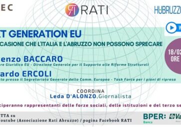WEBINAR NEXT GENERATION EU: Un’occasione che l’Italia e l’Abruzzo non possono sprecare»